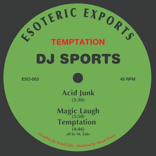 DJ Sports - Temptation EP Vinyl