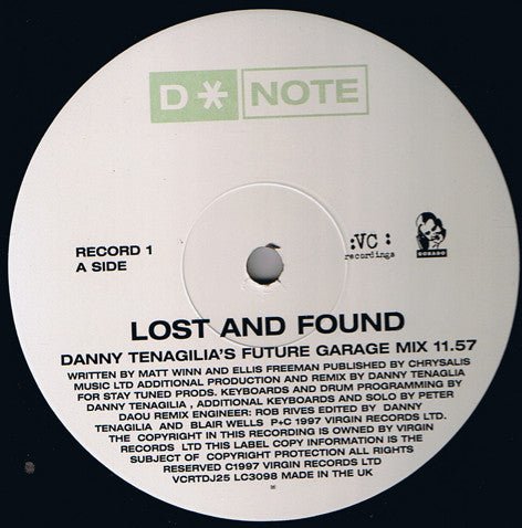 D*Note - Lost And Found Vinyl - Vinyl Record
