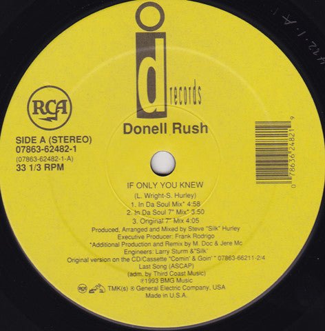 Donell Rush - If Only You Knew Vinyl