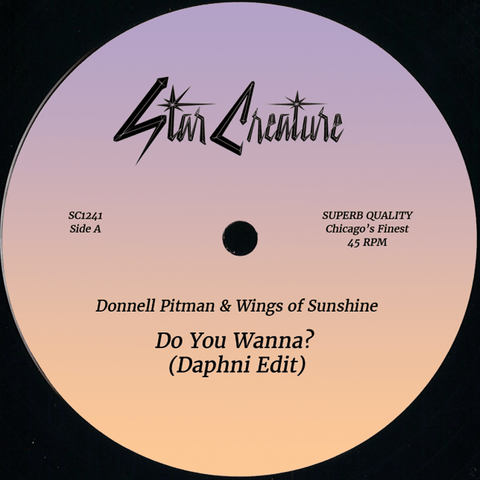 Donnell Pitman & Wings of Sunshine - Do You Wanna? - Daphni Edit Vinyl - Vinyl Record