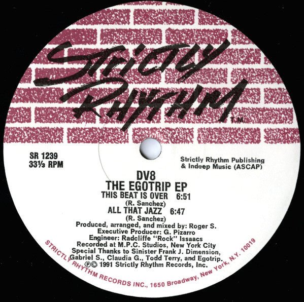DV8 - The Egotrip EP Vinyl