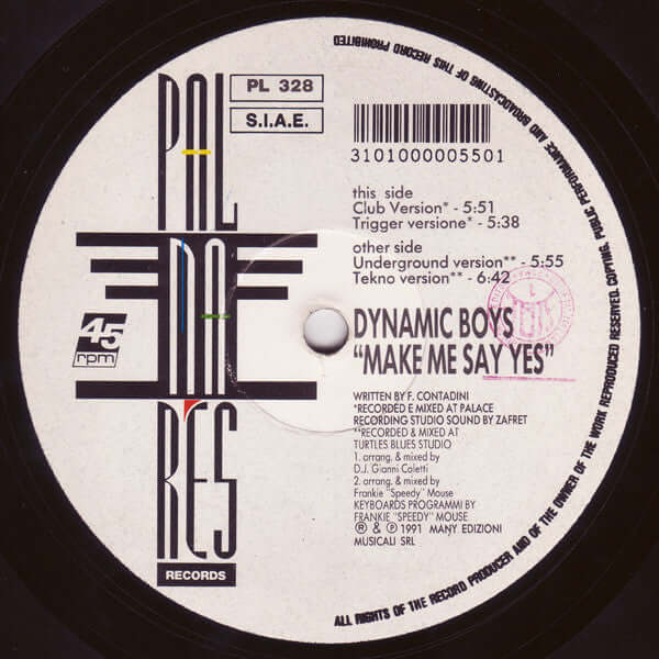 Dynamic Boys - Make Me Say Yes Vinyl