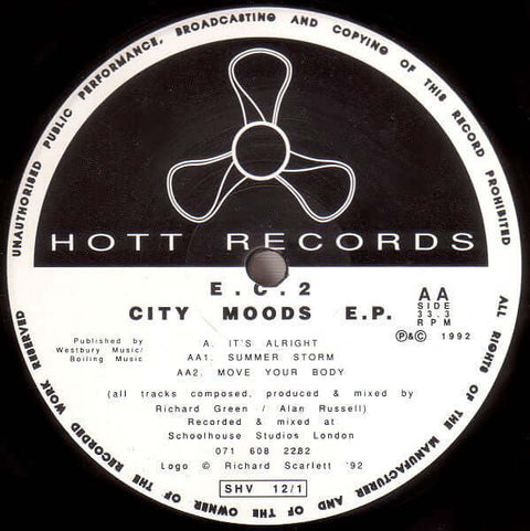 E. C. 2 - City Moods E.P. Vinyl - Vinyl Record