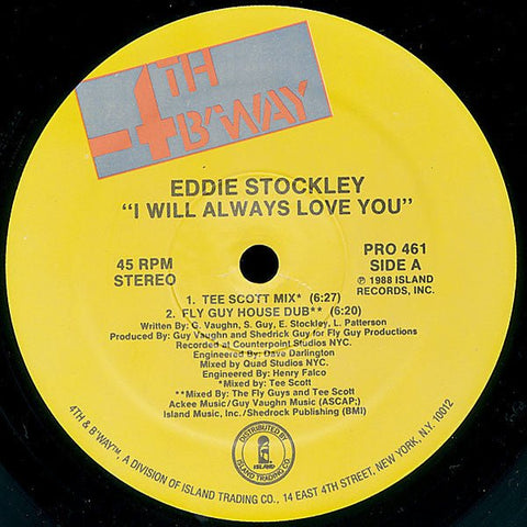 Eddie Stockley - I Will Always Love You Vinyl - Vinyl Record
