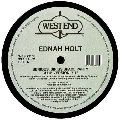 Ednah Holt - Serious, Sirius Space Party Vinyl - Vinyl Record
