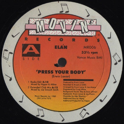 Ela'n - Press Your Body Vinyl - Vinyl Record