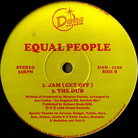 Equal People - We All The Same / Jam Vinyl