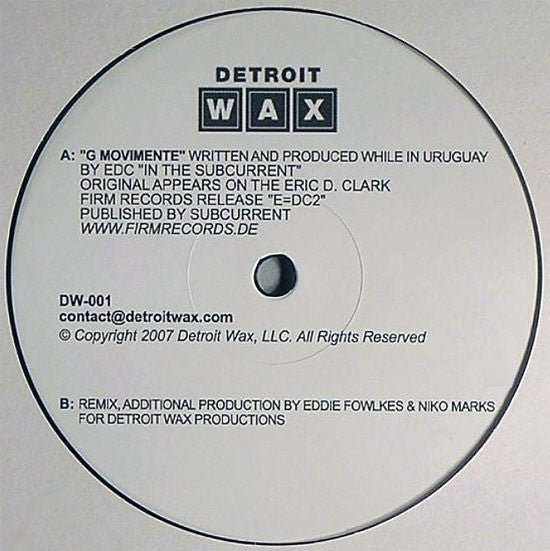 Eric D. Clark - G Movimente Vinyl