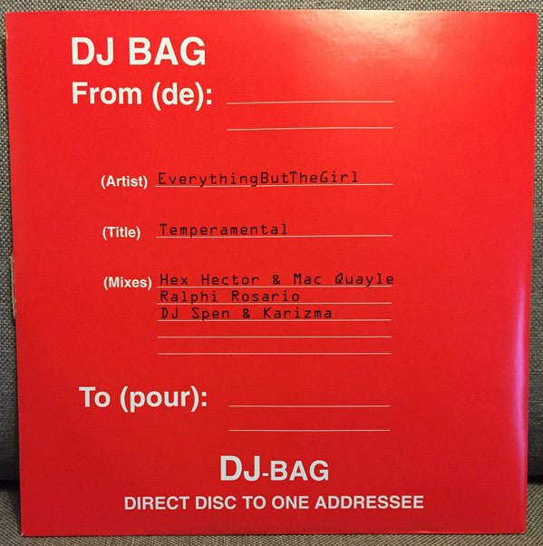 Everything But The Girl - Temperamental Vinyl