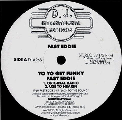 "Fast" Eddie Smith - Yo Yo Get Funky Vinyl - Vinyl Record
