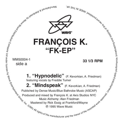 FRANÇOIS K. - FK - EP Vinyl - Vinyl Record