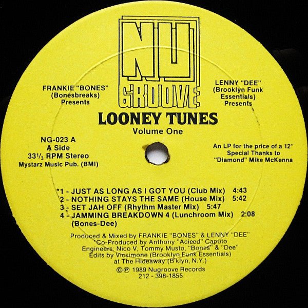 Frankie "Bones" & Lenny "Dee" - Looney Tunes - Volume One Vinyl