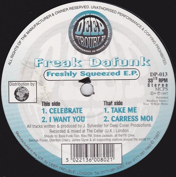 Freak Dafunk - Freshly Squeezed E.P. Vinyl
