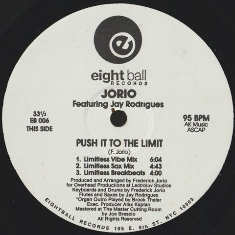 Fred Jorio Featuring Jay Rodriguez - Push It To The Limit Vinyl - Vinyl Record
