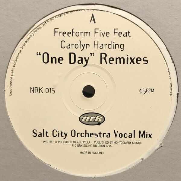Freeform Five Feat. Carolyn Harding - One Day (Remixes) Vinyl