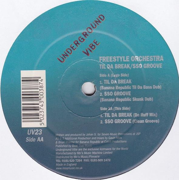 Freestyle Orchestra - Til Da Break / SSO Groove Vinyl