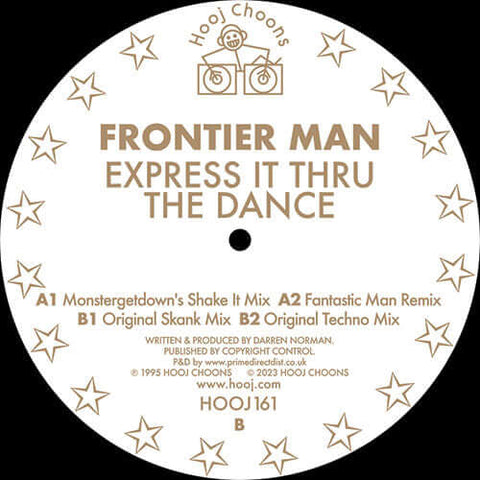 Frontier Man - Express It Thru The Dance - Mixes Vinyl - Vinyl Record