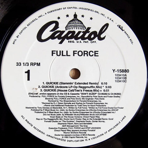 Full Force - Quickie Vinyl - Vinyl Record