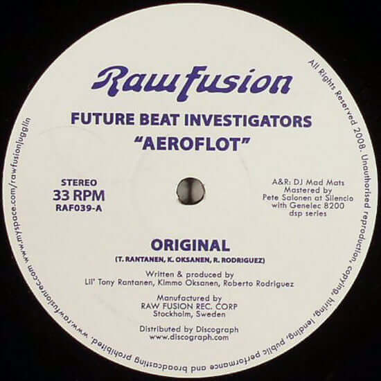 Future Beat Investigators - Aeroflot Vinyl