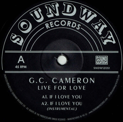 G.C. Cameron - Live For Love Vinyl - Vinyl Record