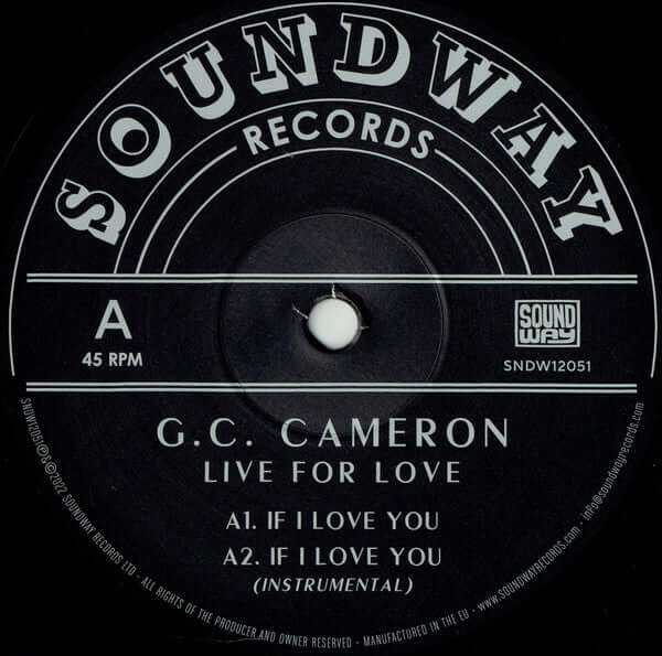 G.C. Cameron - Live For Love Vinyl