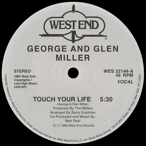 George And Glen Miller - Touch Your Life Vinyl - Vinyl Record