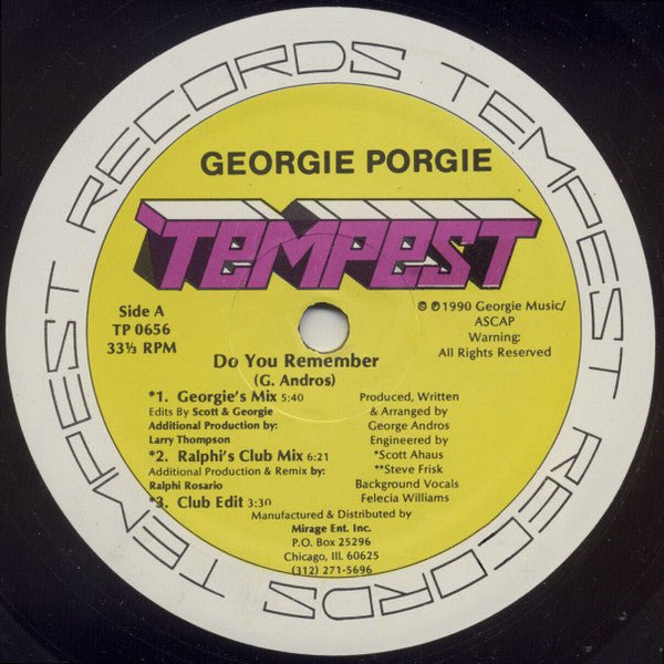 Georgie Porgie - Do You Remember Vinyl