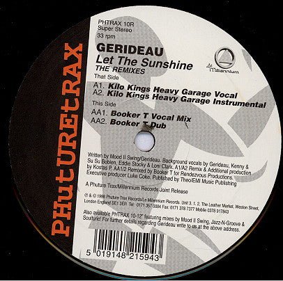 Gerideau - Let The Sunshine (The Remixes) Vinyl