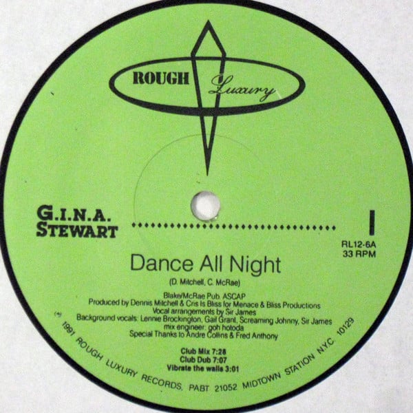 G.I.N.A. Stewart - Dance All Night Vinyl