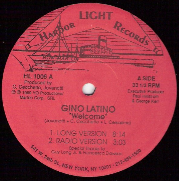Gino Latino - Welcome / Yo Vinyl