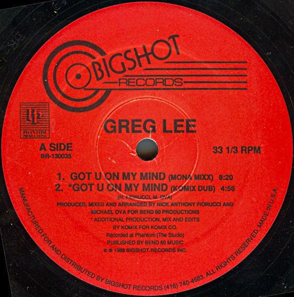 Greg Lee - Got U On My Mind Vinyl