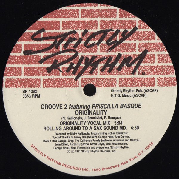 Groove 2 Featuring Priscilla Basque - Originality / Attraction Vinyl