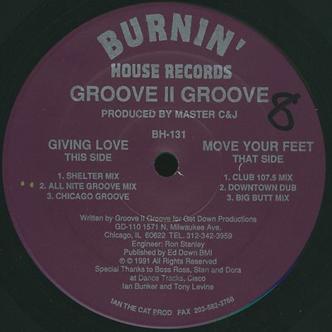 Groove II Groove - Giving Love Vinyl - Vinyl Record