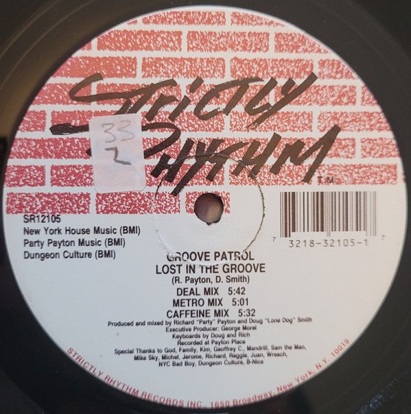 Groove Patrol - Lost In The Groove / I Can Feel It Vinyl
