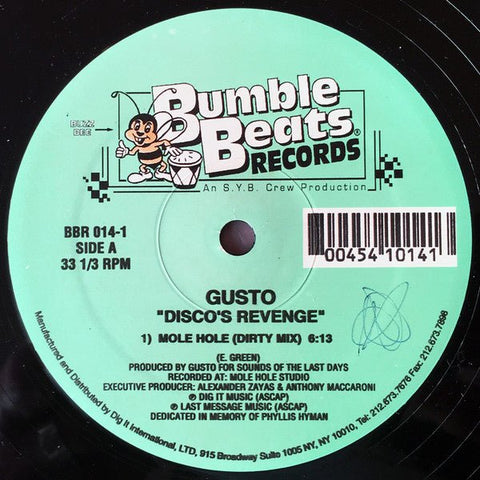 Gusto - Disco's Revenge Vinyl - Vinyl Record