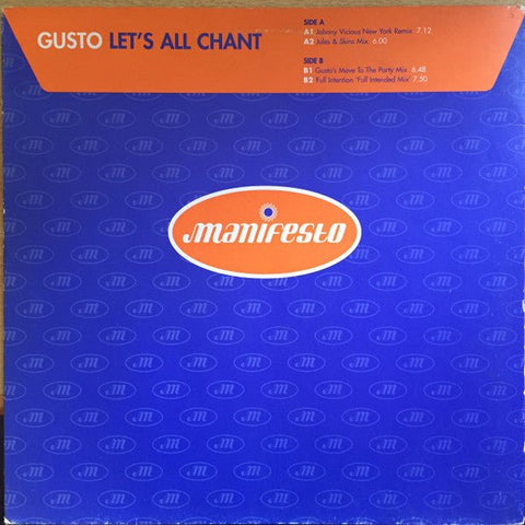 Gusto - Let's All Chant Vinyl - Vinyl Record