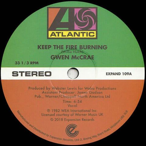 Gwen McCrae - Keep The Fire Burning Vinyl - Vinyl Record