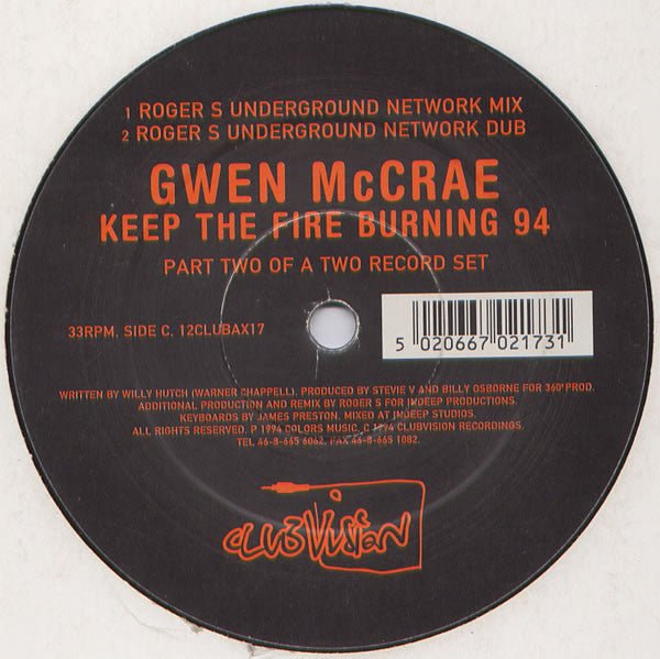 Gwen McCrae - Keep The Fire Burning 94 Vinyl