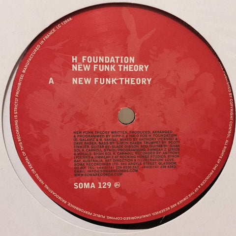 H - Foundation - New Funk Theory Vinyl - Vinyl Record