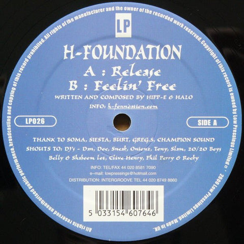 H - Foundation - Release / Feelin' Free Vinyl - Vinyl Record