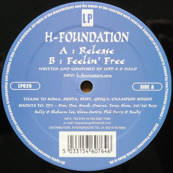 H - Foundation - Release / Feelin' Free Vinyl