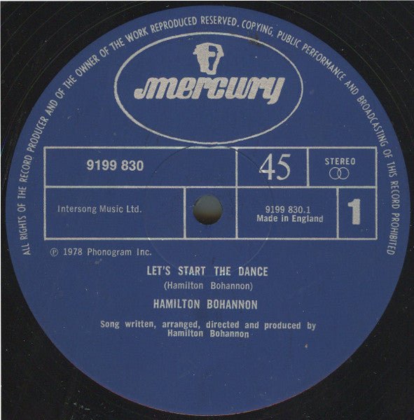 Hamilton Bohannon - Let's Start The Dance Vinyl