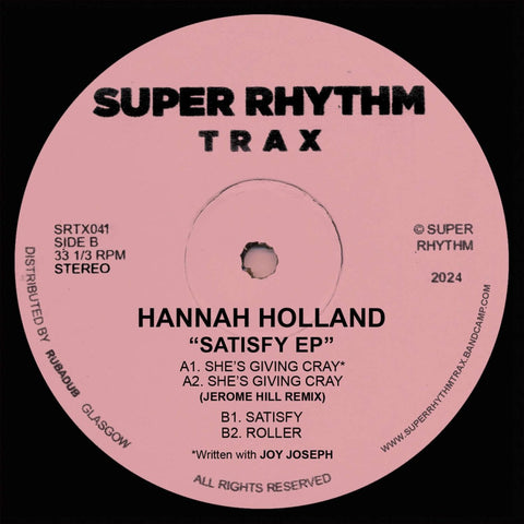Hannah Holland ft. Joy Joseph - Satisfy EP (Ltd. 100 Copies) Vinyl - Vinyl Record