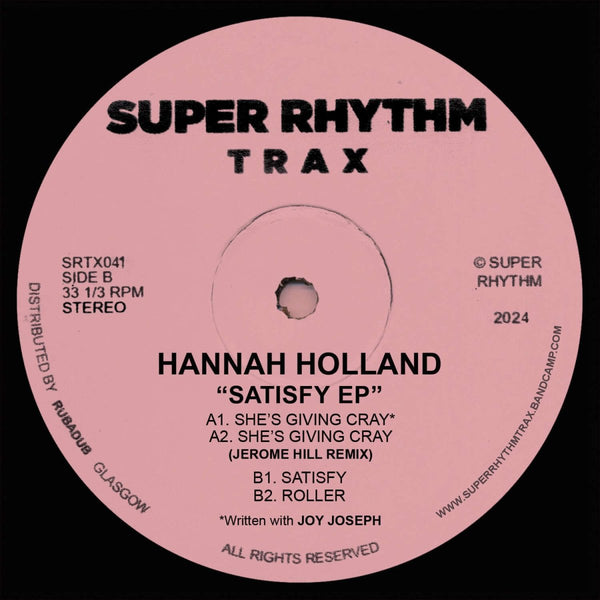 Hannah Holland ft. Joy Joseph - Satisfy EP (Ltd. 100 Copies) Vinyl