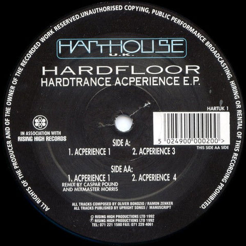 Hardfloor - Hardtrance Acperience E.P. Vinyl - Vinyl Record