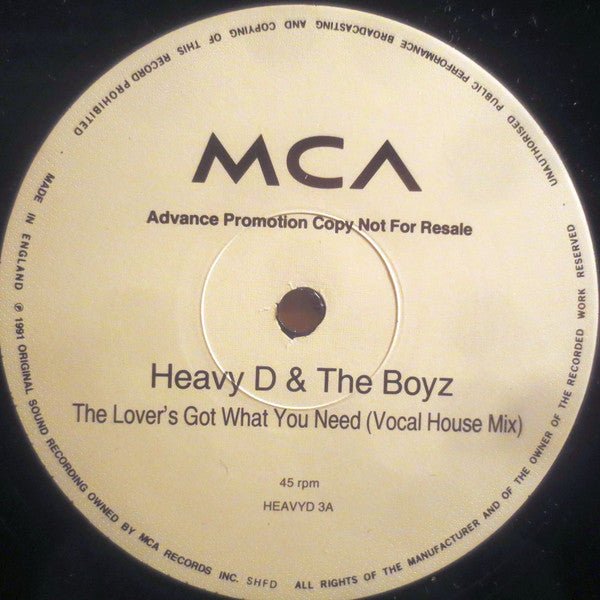 Heavy D & The Boyz - The Lover's Got What U Need Vinyl