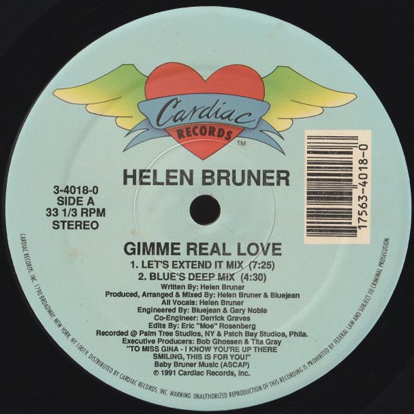 Helen Bruner - Gimme Real Love Vinyl