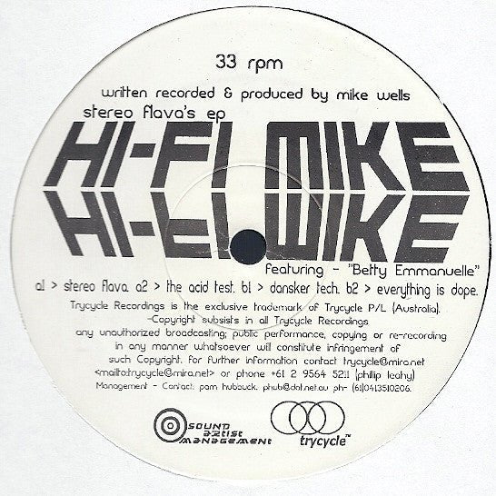 Hi - Fi Mike Featuring Betty Emmanuelle - Stereo Flava's EP Vinyl