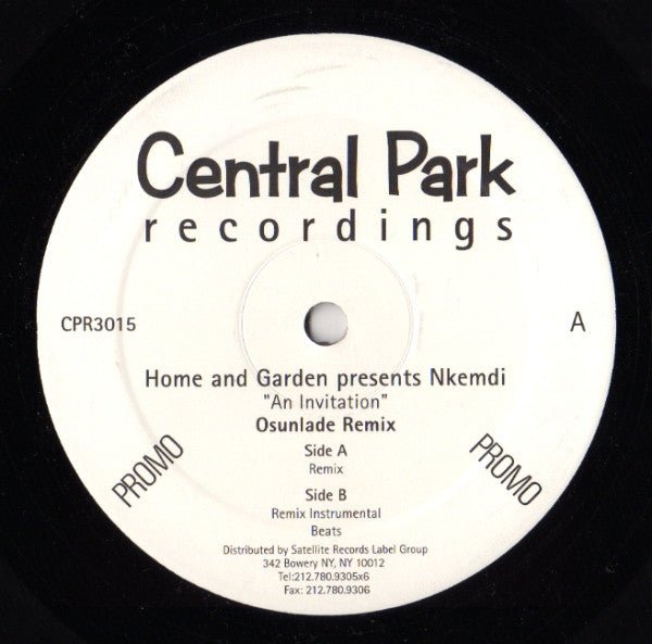 Home & Garden Presents Nkemdi Amadiume - An Invitation (Osunlade Remix) Vinyl