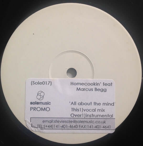 Homecookin' Featuring Marcus Begg - All About The Mind Vinyl